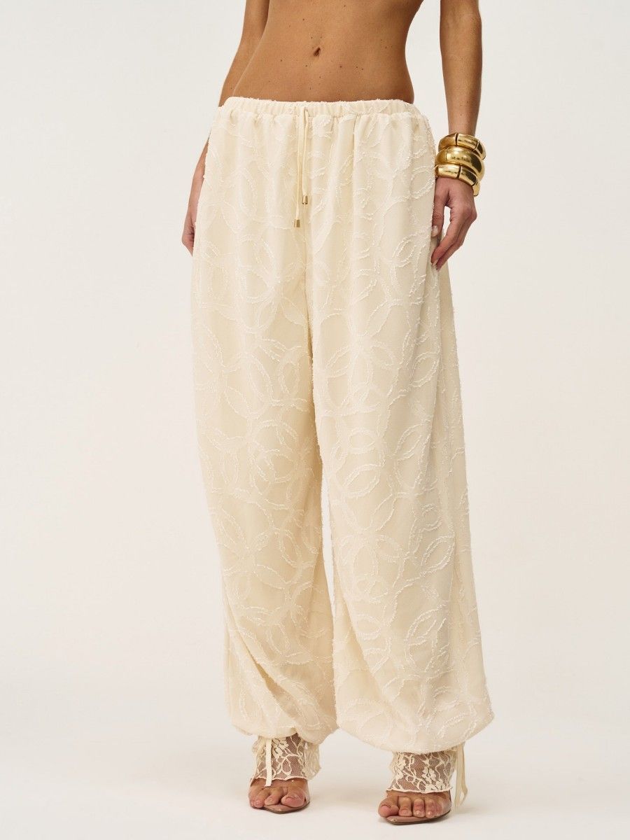 calça alladin armaia bege 0153 oasis resortwear