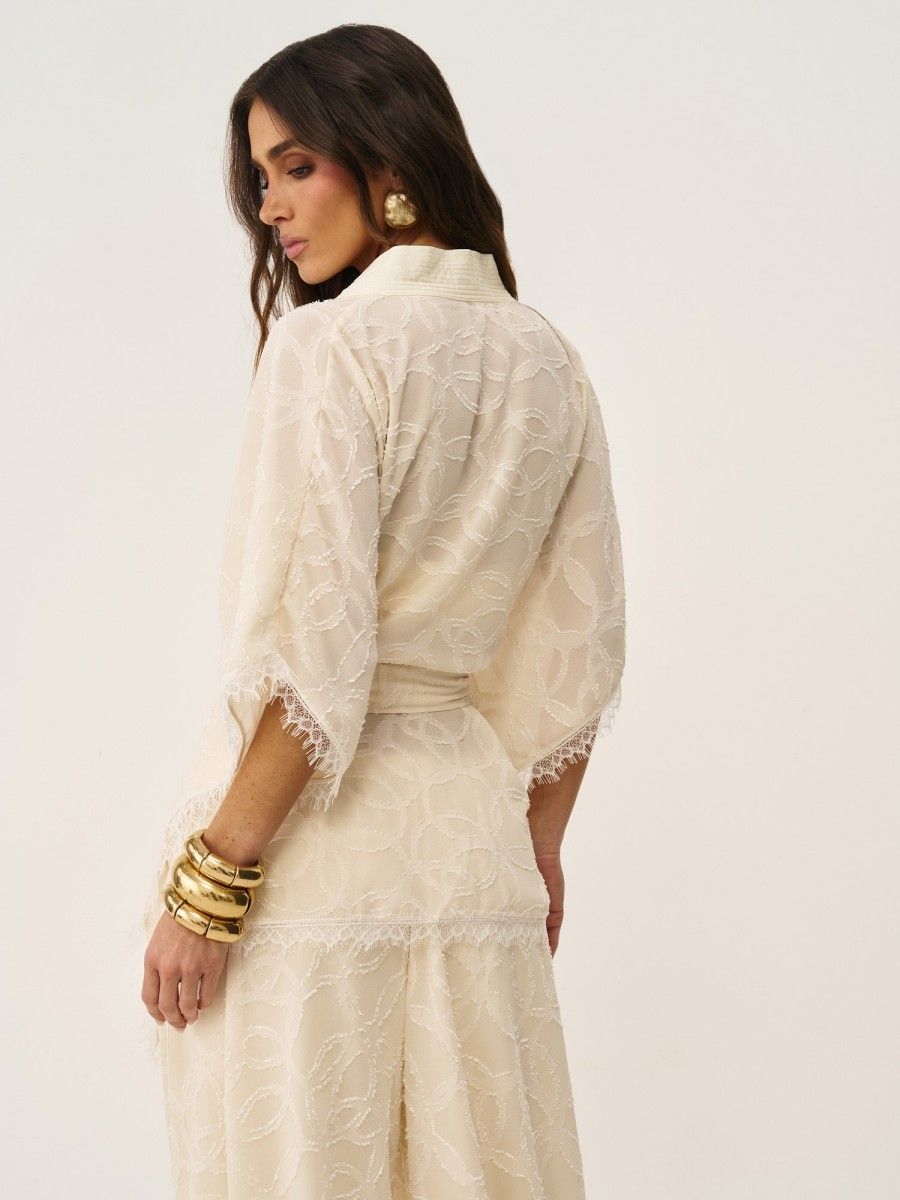 conjunto kimono e top anyra bege 0483 oasis resortwear