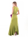 Vestido Longo Sereia Verde Matcha com Cinto