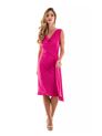 Vestido Regata Rosa com Faixa Lateral