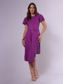 Vestido Assimético com Manga Ultravioleta