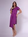 Vestido Assimético com Manga Ultravioleta