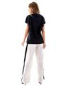 Blusa em Fluity com Mangas Godê Preta