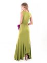 Vestido Longo Sereia Verde Matcha com Cinto