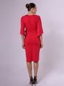 Vestido Midi com Mangas ¾ Vermelho
