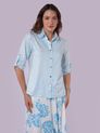 Camisa Listras Finas Azul Hortênsia