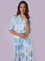Camisa Listras Finas Azul Hortênsia