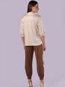 Camisa Listras Off e Bege