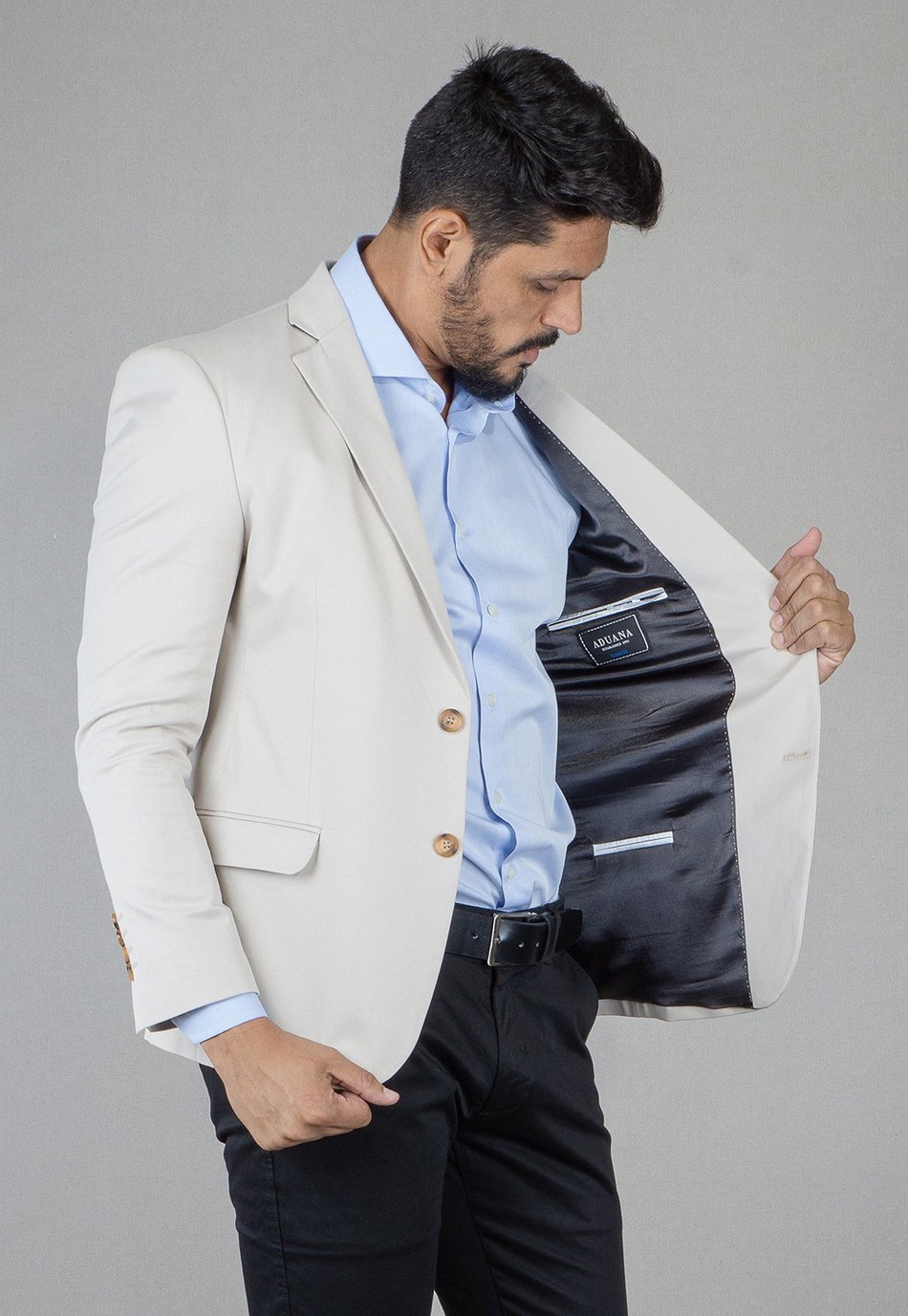 Blazer De Algodão Areia Masculino - Aduana