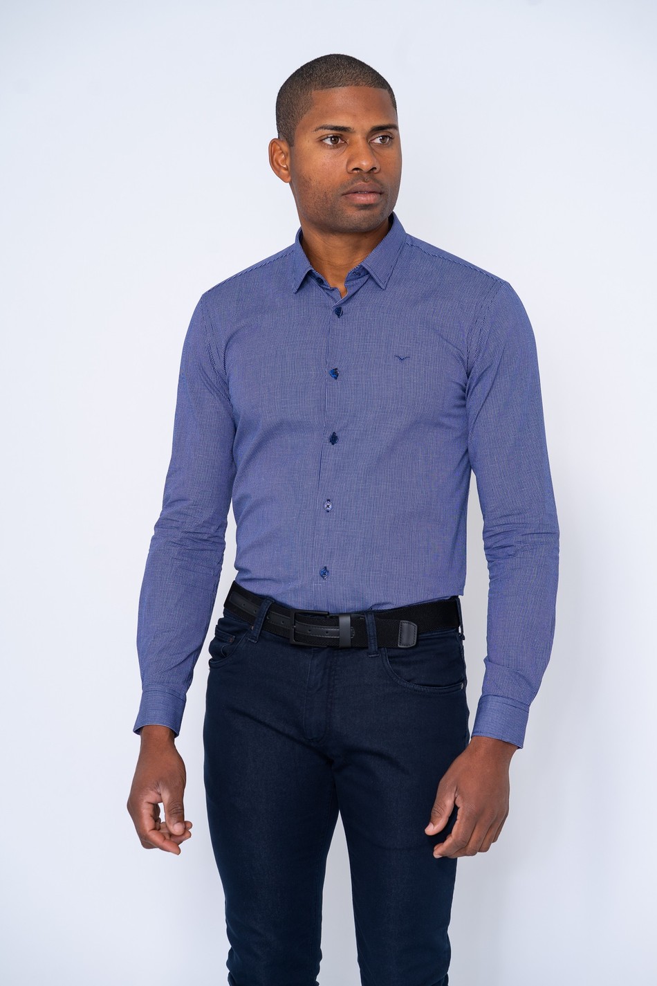 CAMISA SLIM MOSCOU MARINHO