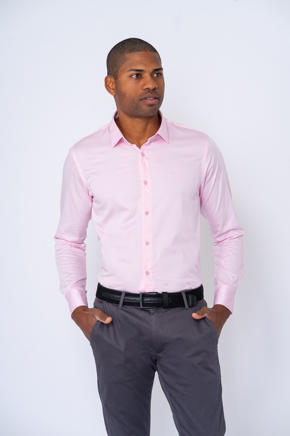 CAMISA STRETCH SPANDEX ROSA