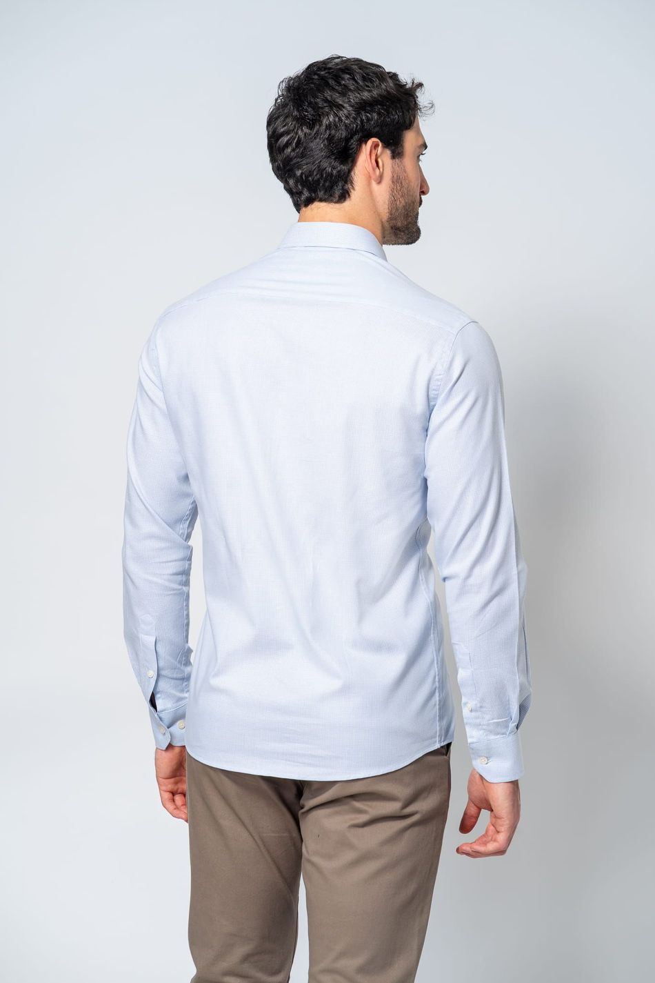 Camisa Social Masculina Azul
