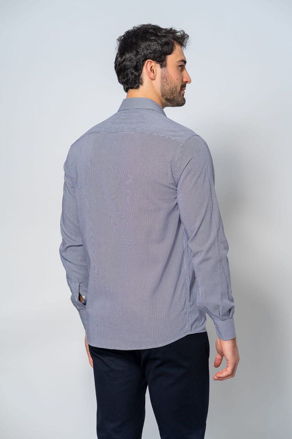 Camisa Social Masculina Marinho