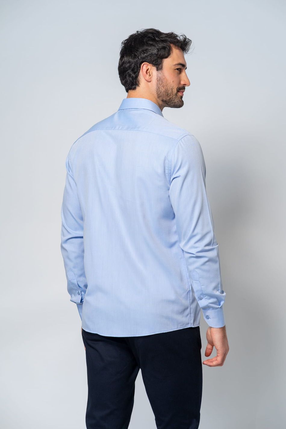 Camisa Social Masculina BTW66 Azul
