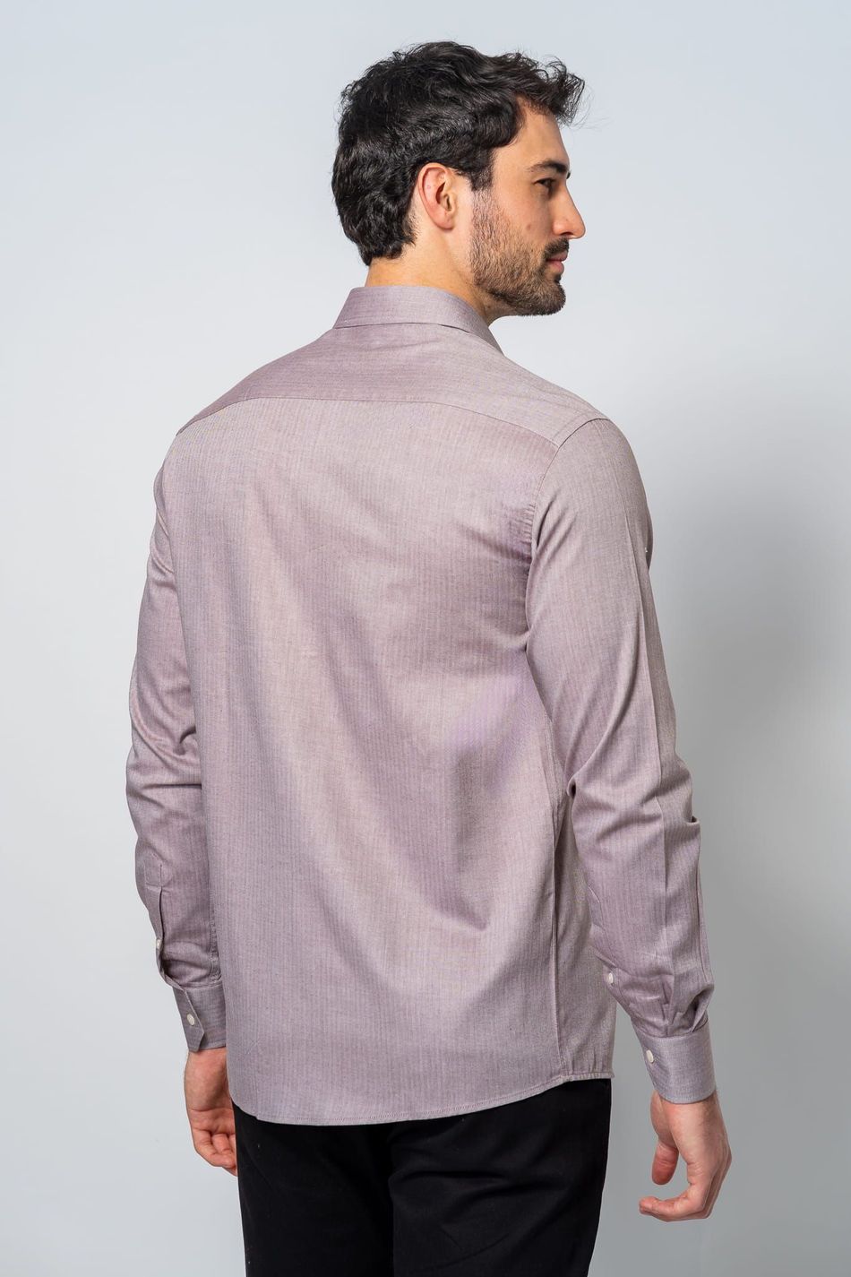 Camisa Social Masculina M420 Marrom