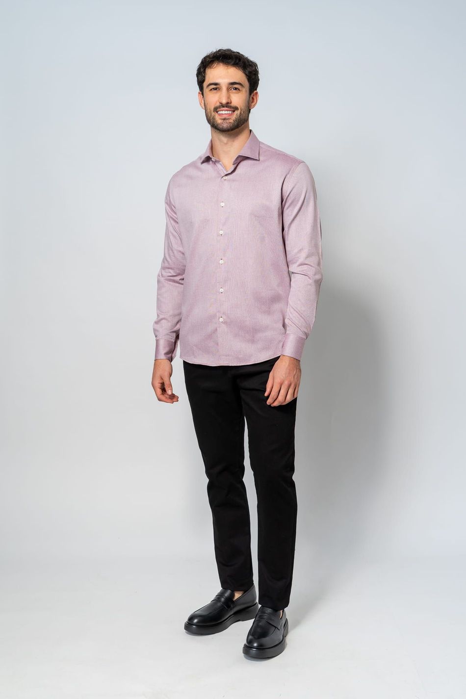 Camisa Social Masculina M432 Bordo