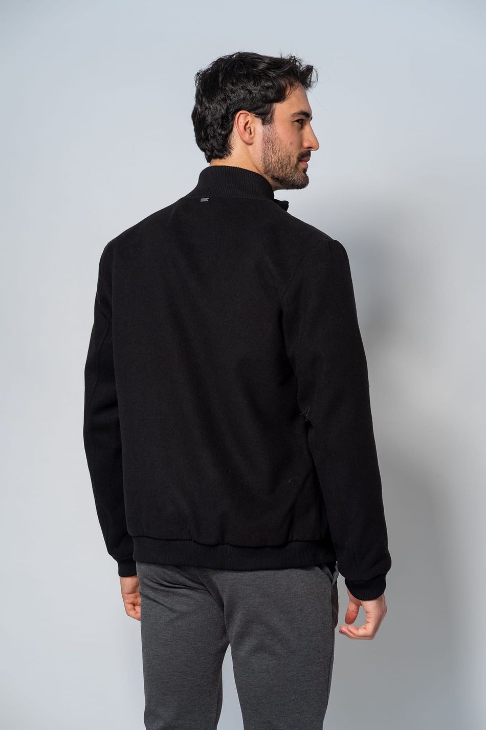 Casaco Masculino Ziper Preto