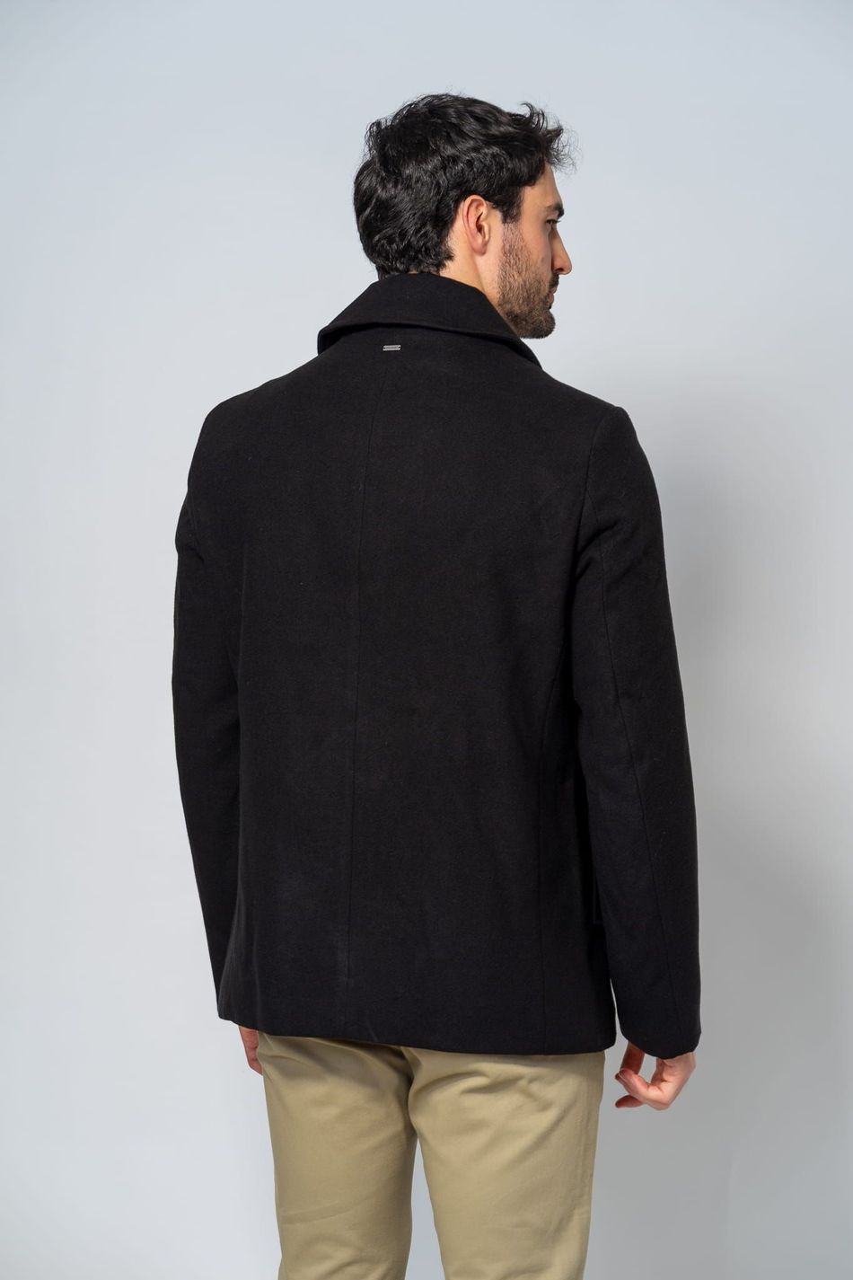 Casaco Masculino Botões Preto