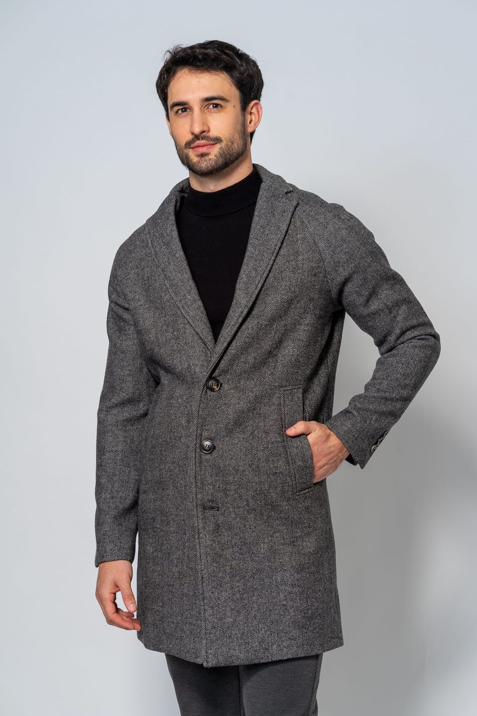 Casaco Sobretudo Masculino 9270h Espinha de Peixe