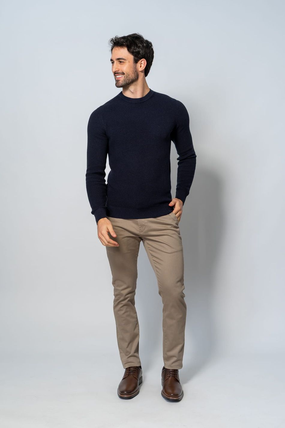 Suéter Malha Masculino Marinho