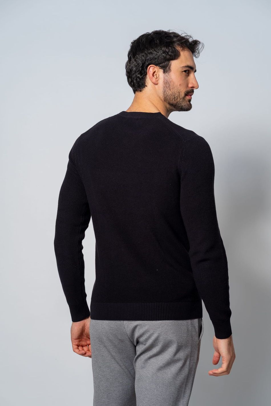 Suéter Malha Masculino Preto