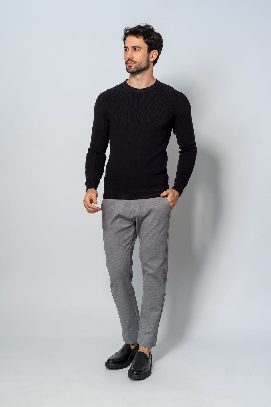 Suéter Malha Masculino Preto