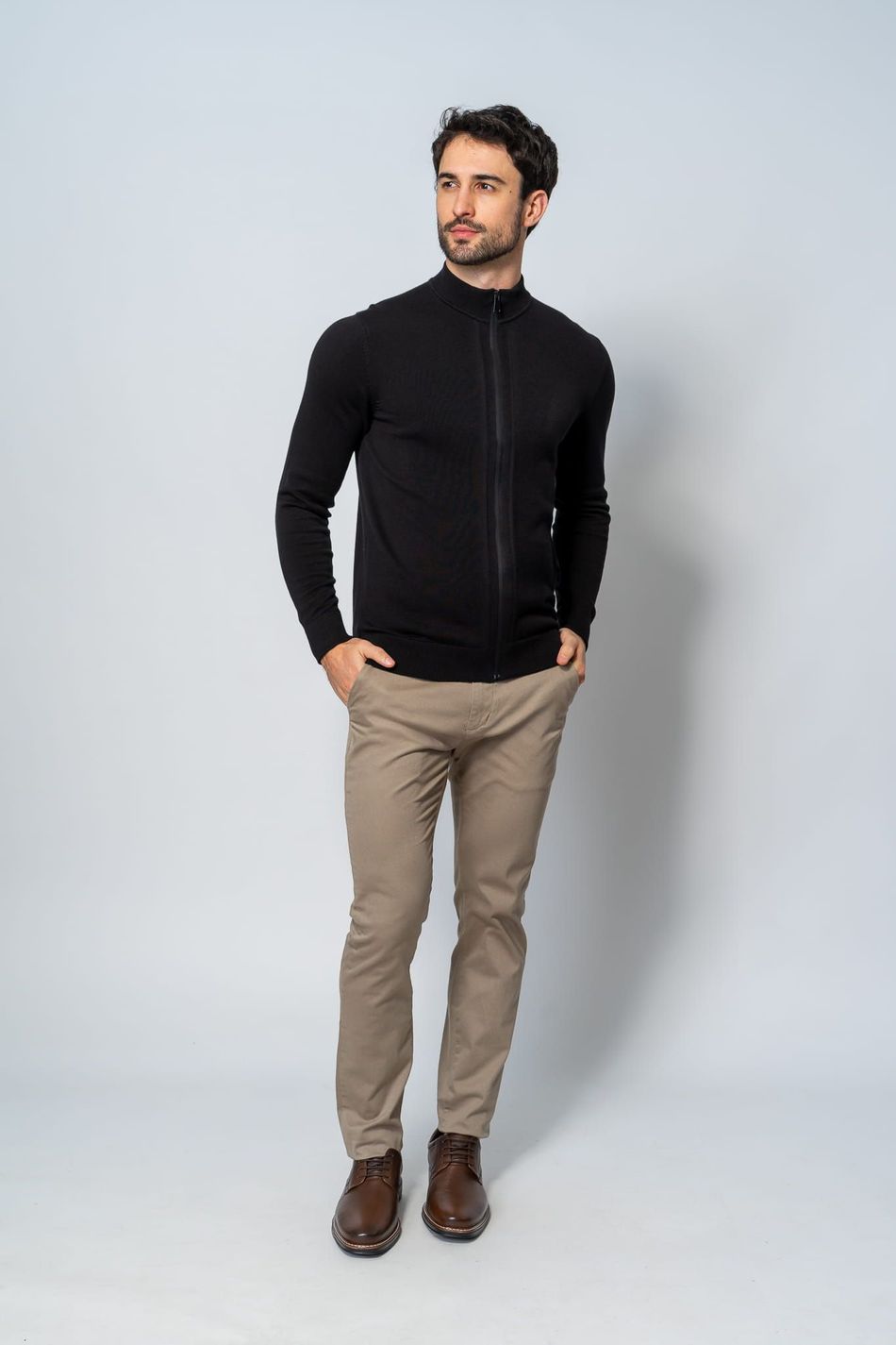 Suéter Malha Masculino Preto