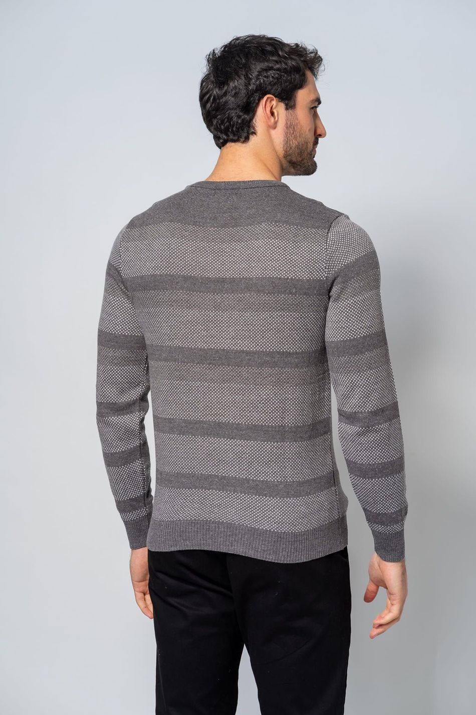 Suéter Masculino Malha Cinza
