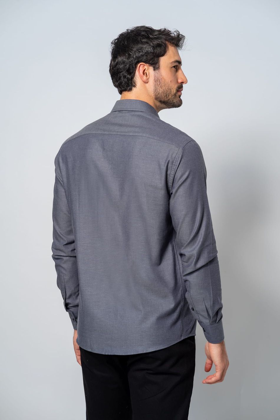 Camisa Social Masculina M420 Grafite