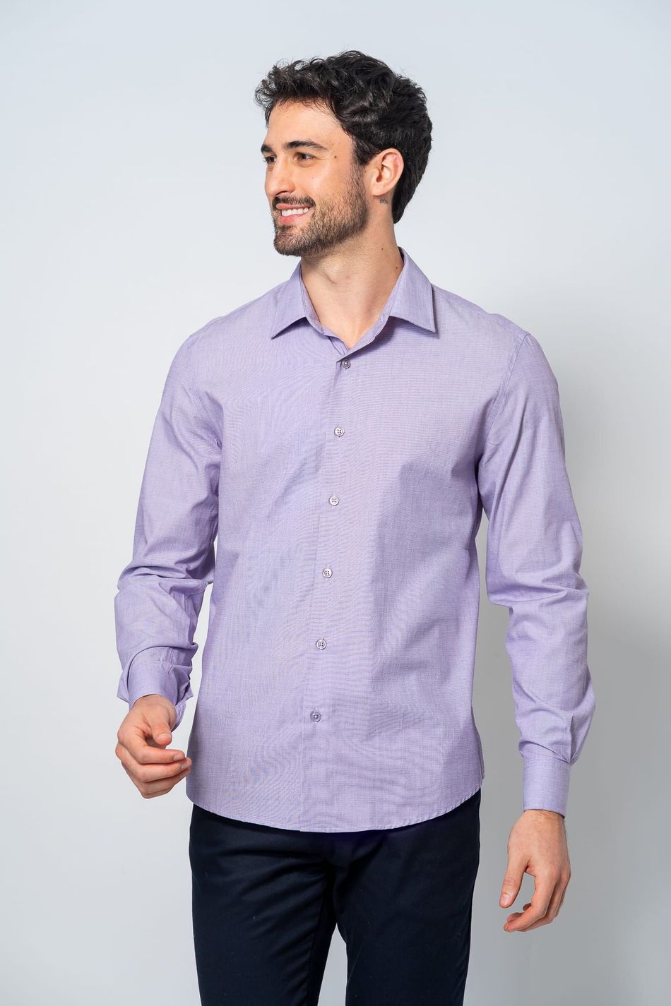 Camisa Social Seul Lilas