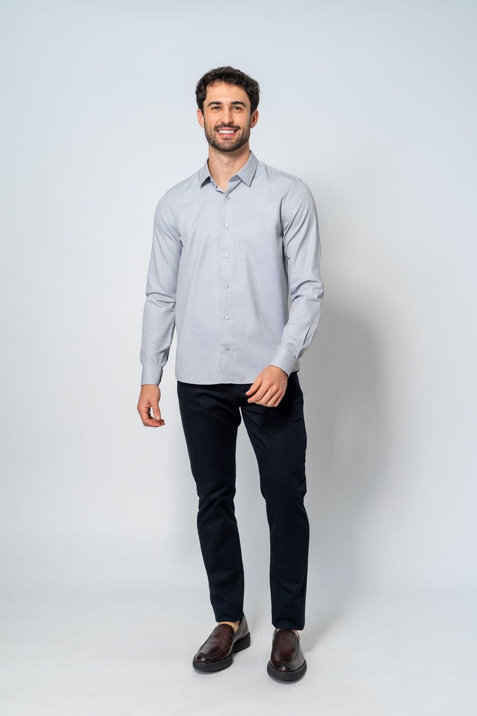 Camisa Social Siena Cinza