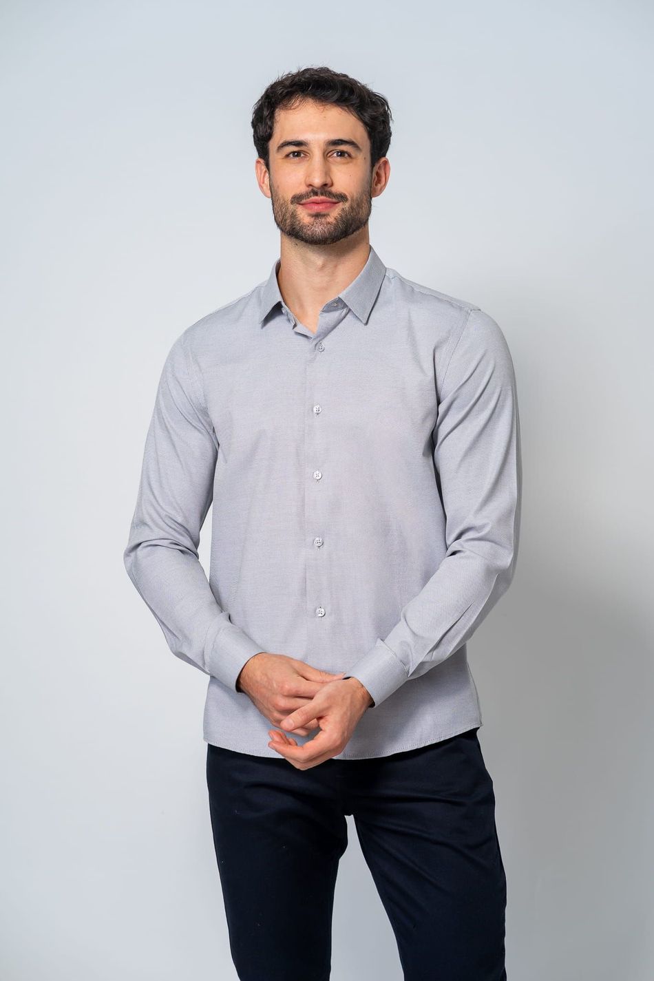 Camisa Social Siena Cinza