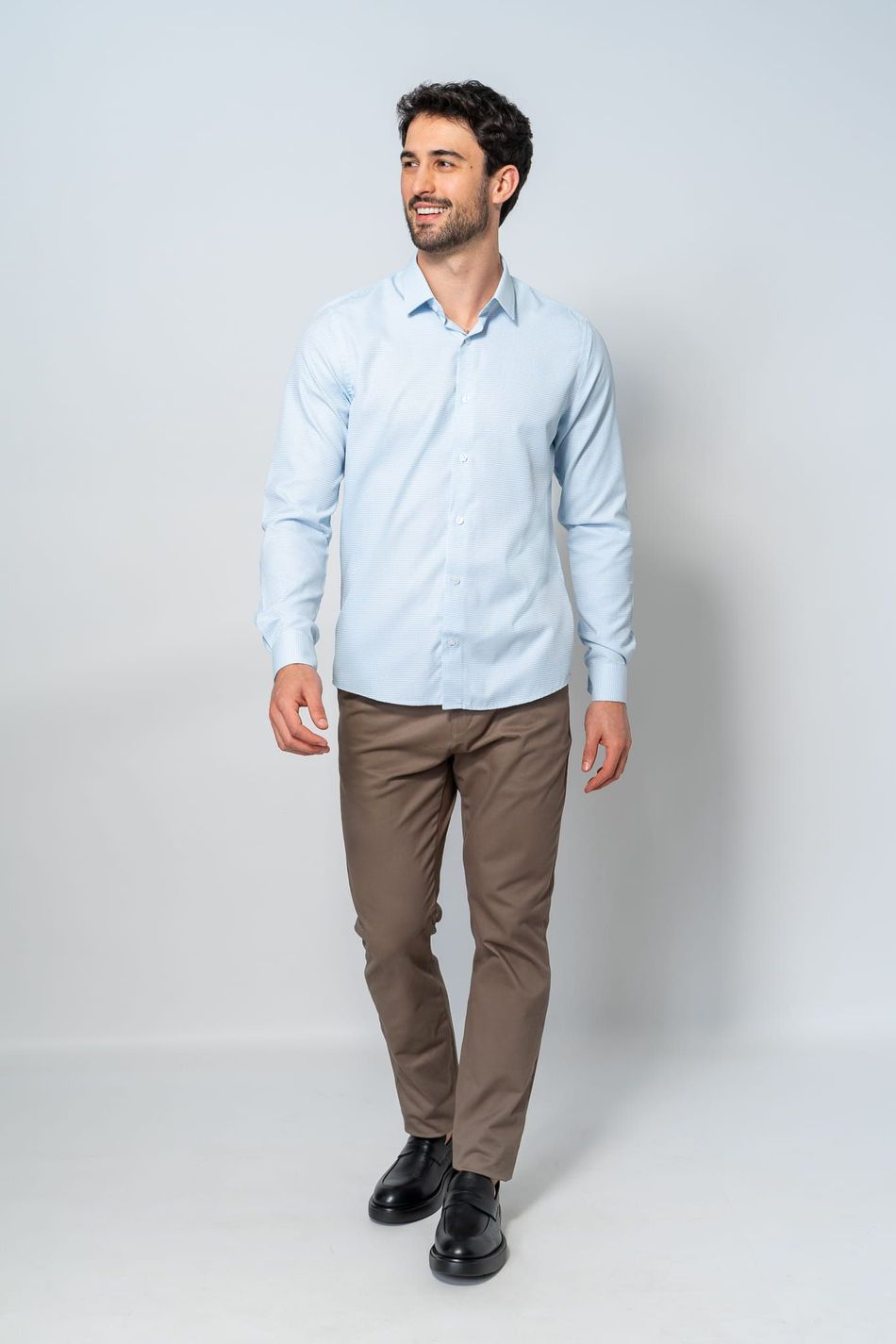 Camisa Social Siena Xadrez Azul