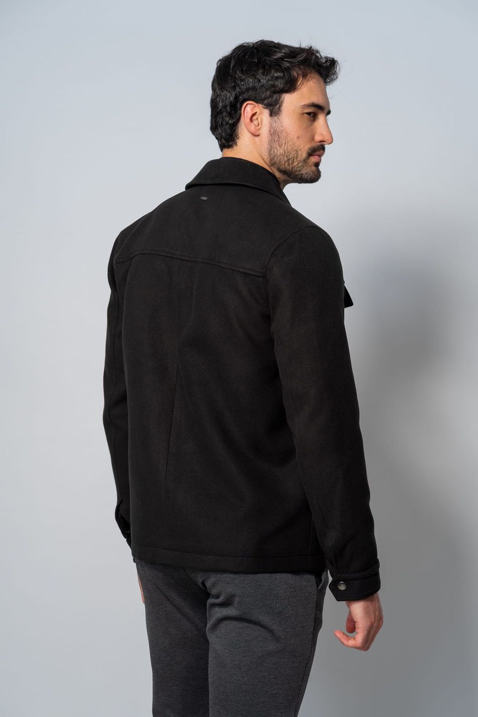 Jaqueta Bolsos Preto