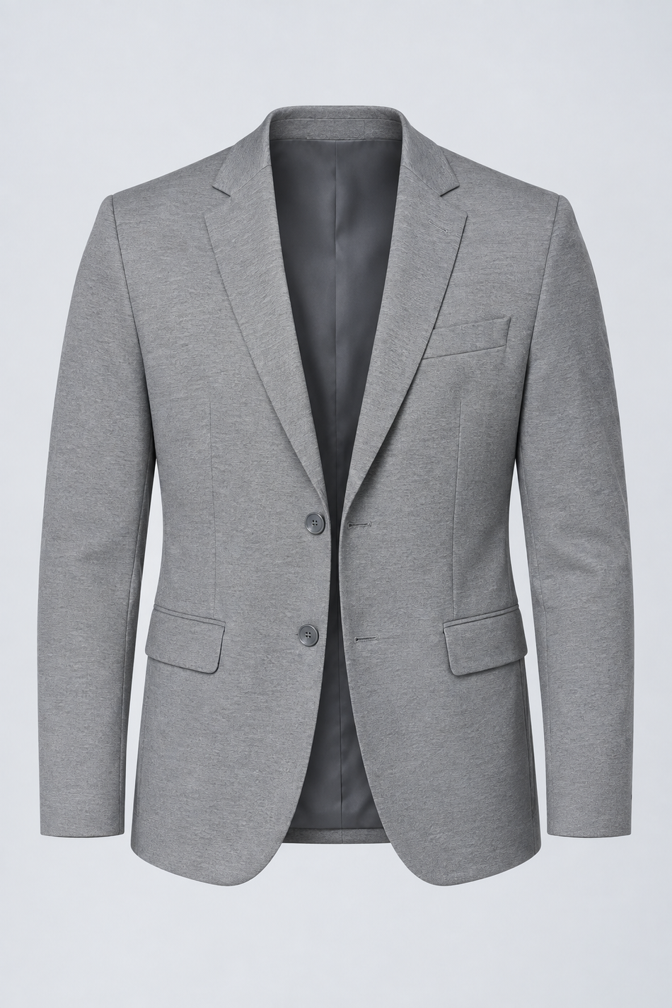Blazer Masculino de Malha Tech Mescla Cinza Claro