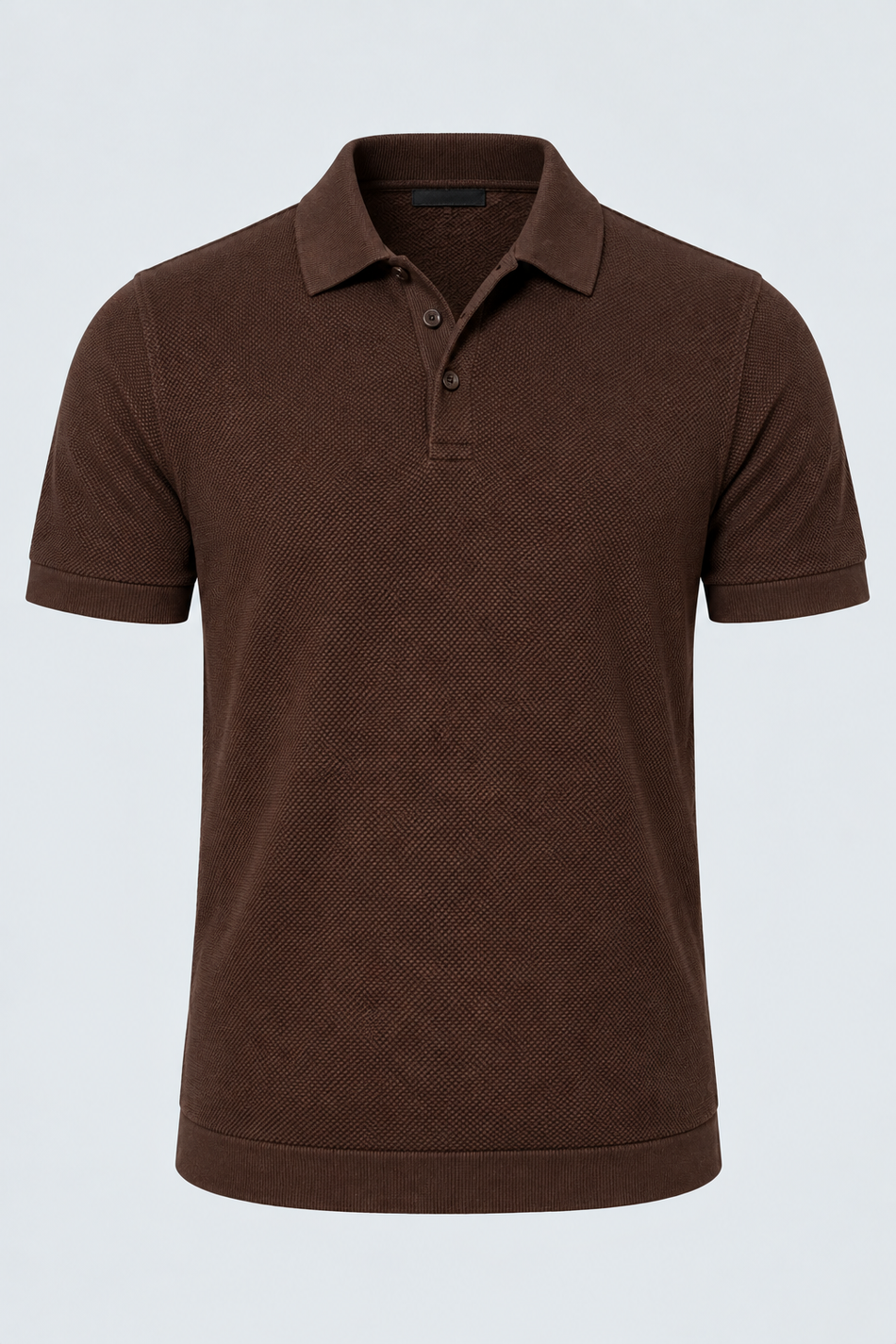 Camisa Polo Tricot Masculina Chocolate