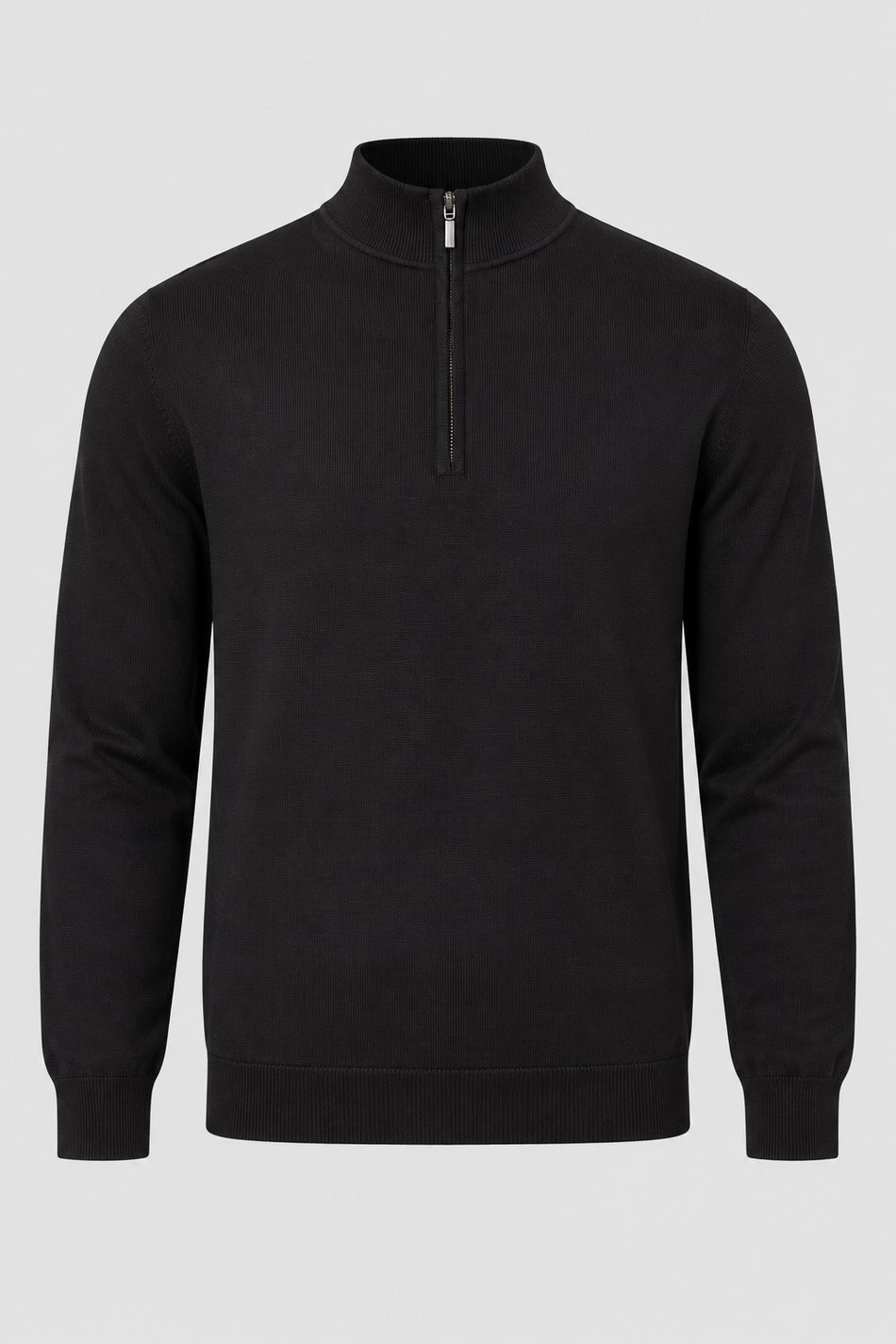 Malha 1/2 Ziper Preto
