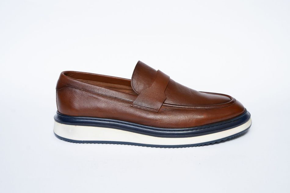 Mocassim Masculino Couro Castanho Claro