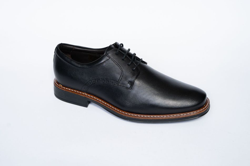 Sapato Masculino Social Derby Couro Preto 
