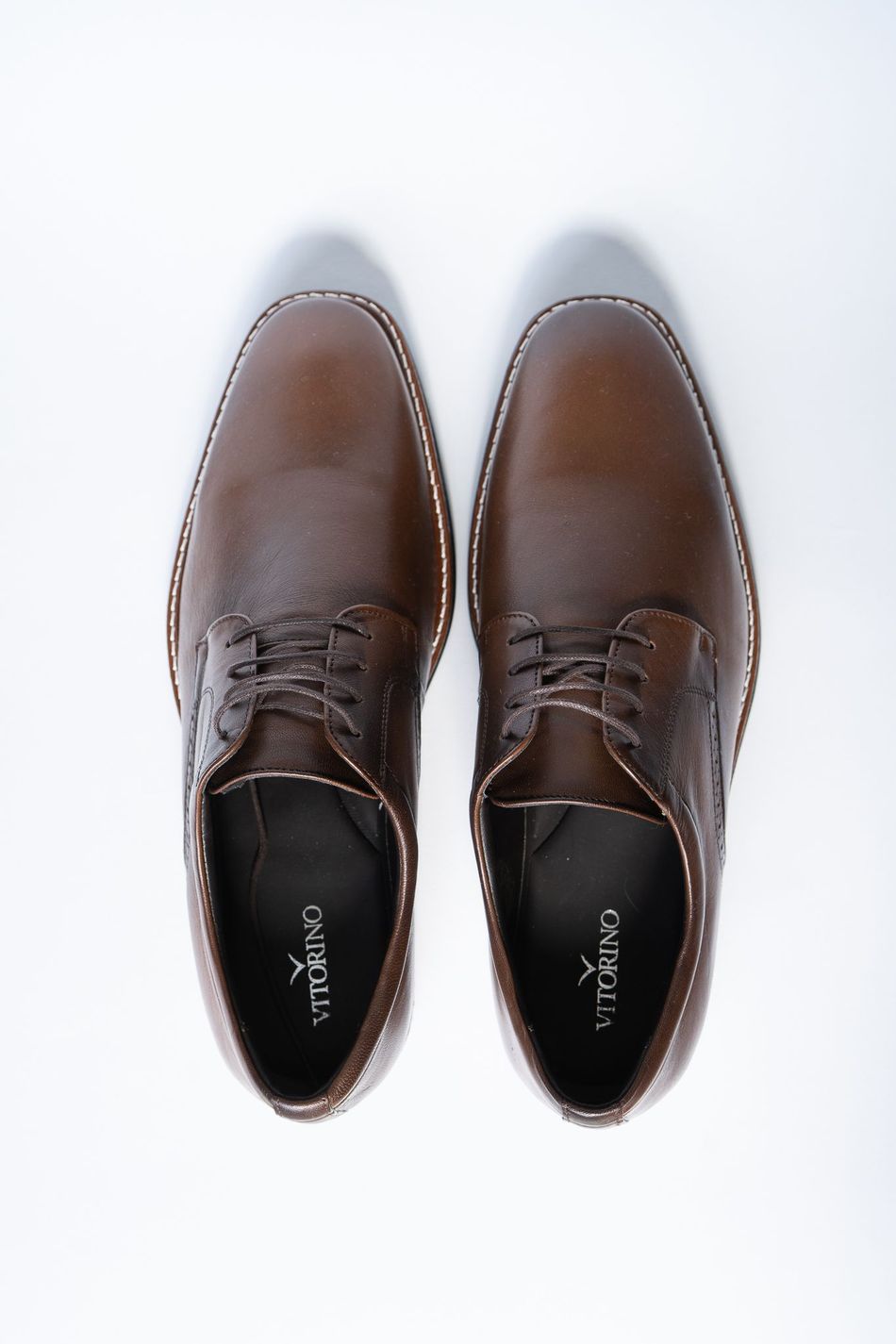 Sapato Masculino Social Derby Couro Marrom Escuro