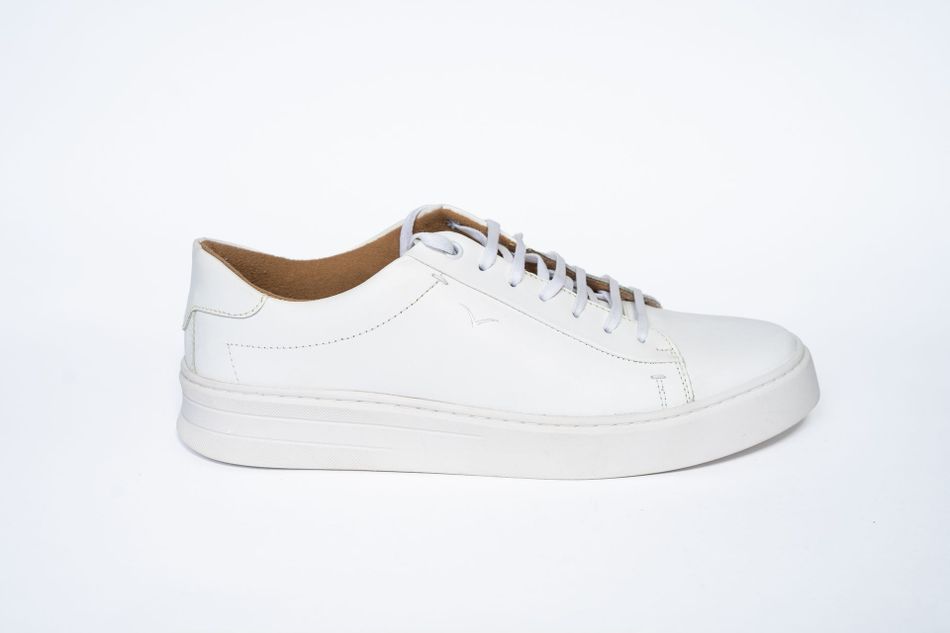 Tênis Masculino Casual Couro Branco