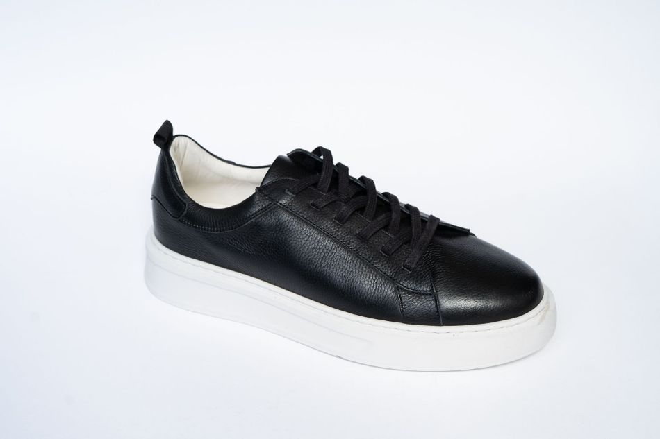 Tênis Masculino Casual Couro Preto HYP004