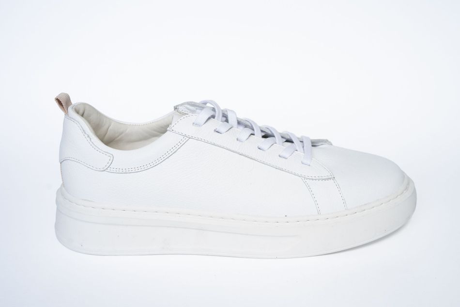 Tênis Masculino Casual Couro Branco HYP004
