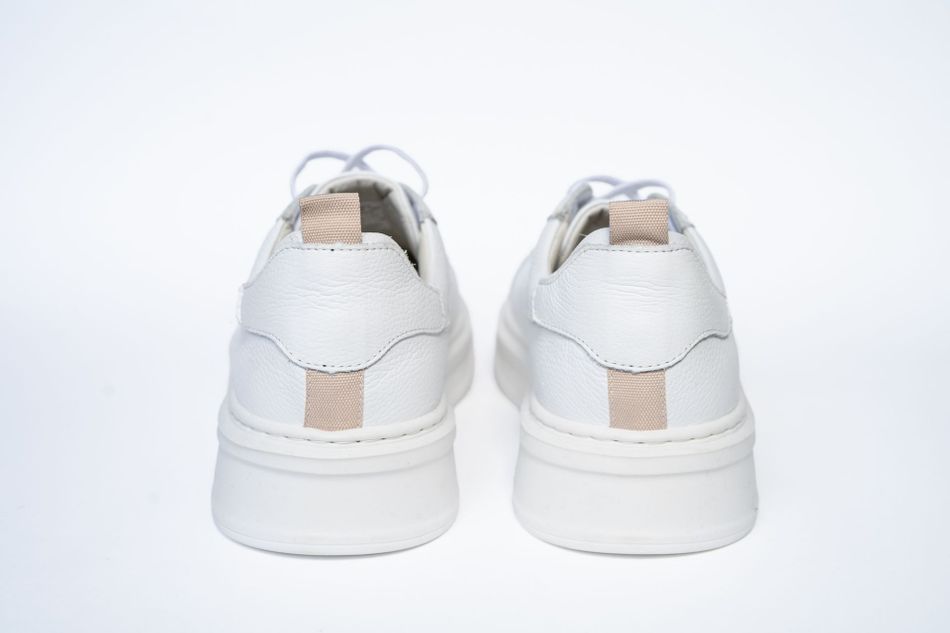 Tênis Masculino Casual Couro Branco HYP004