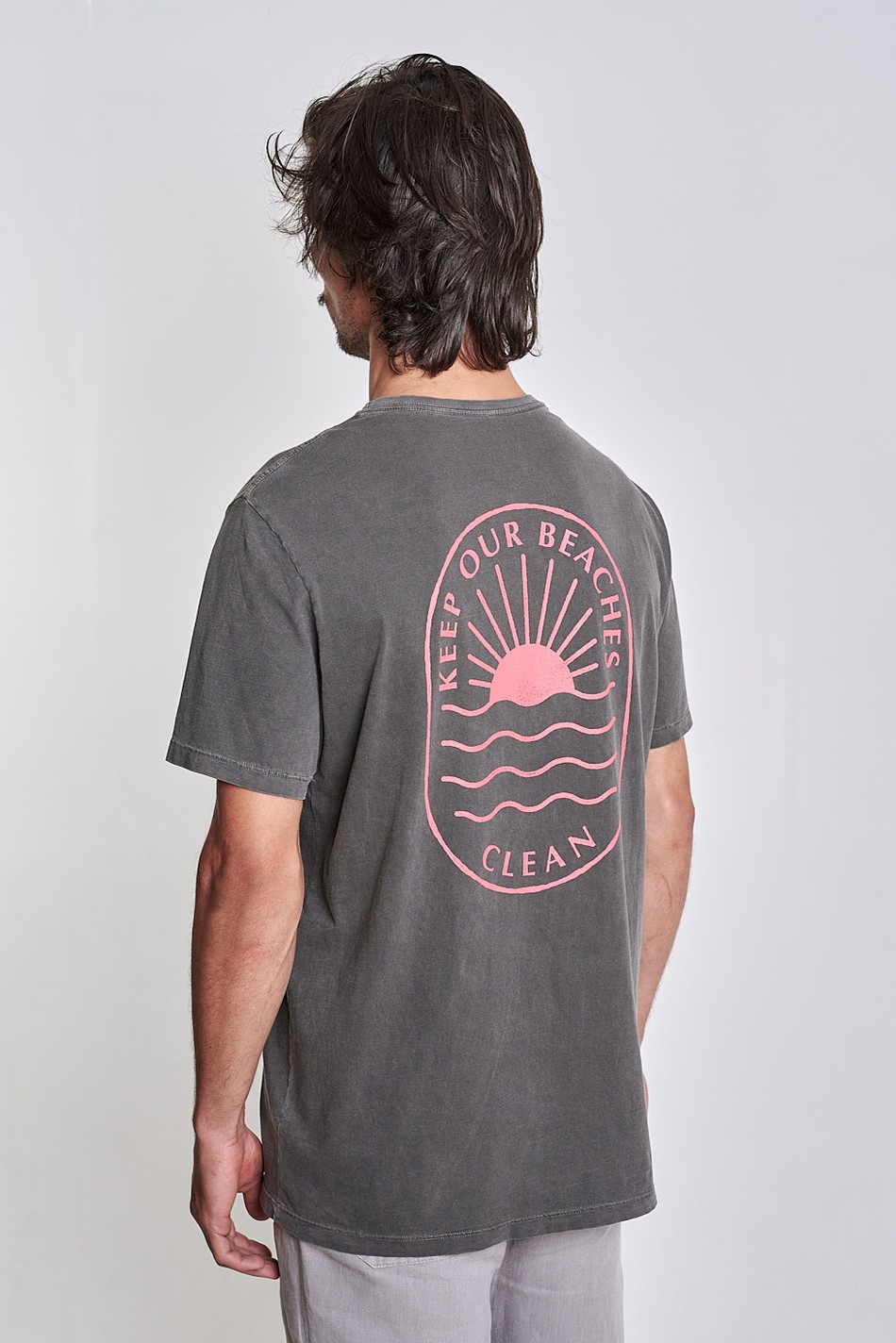 Camiseta Keep Our Beaches Clean Cinza Old