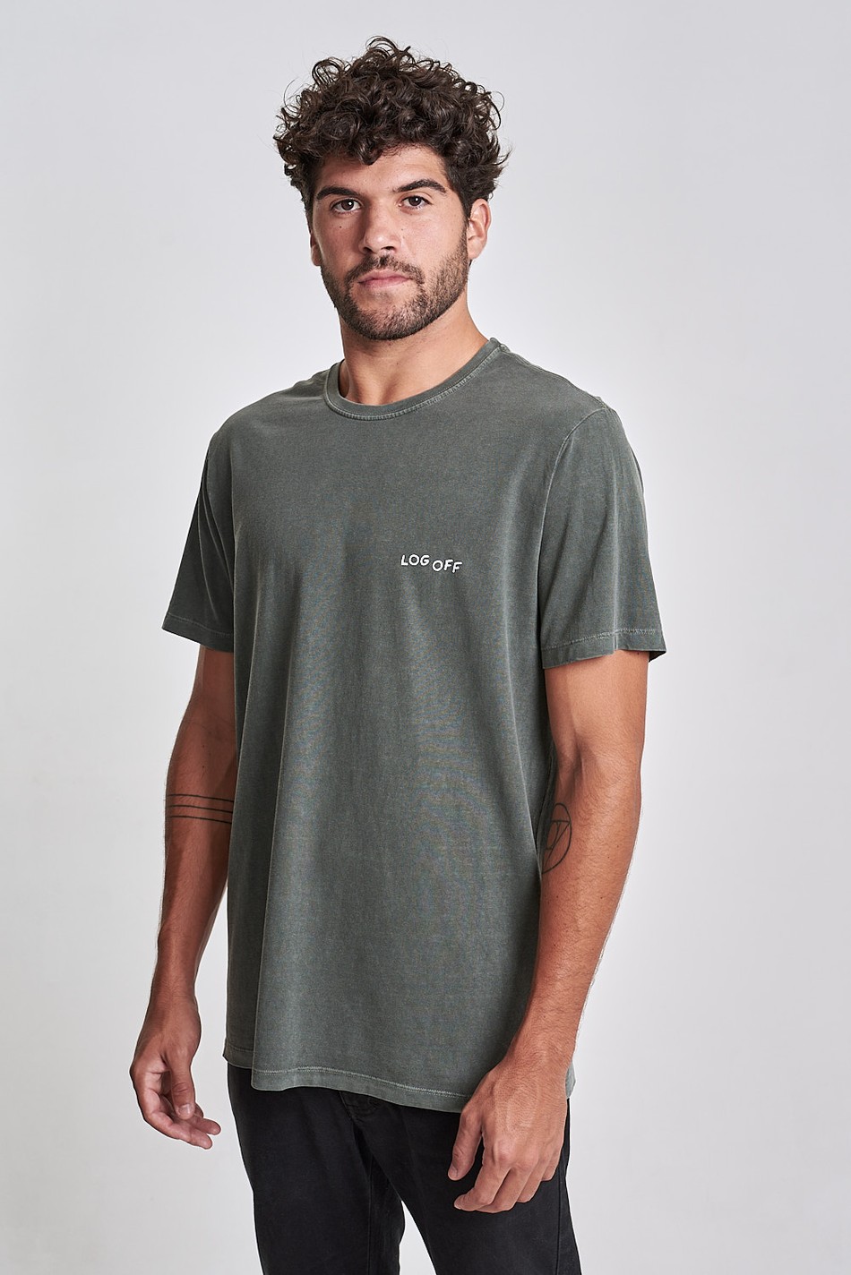 Camiseta Log Off Verde Floresta