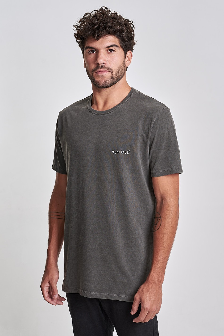 Camiseta Austral Surfboard Cinza Old