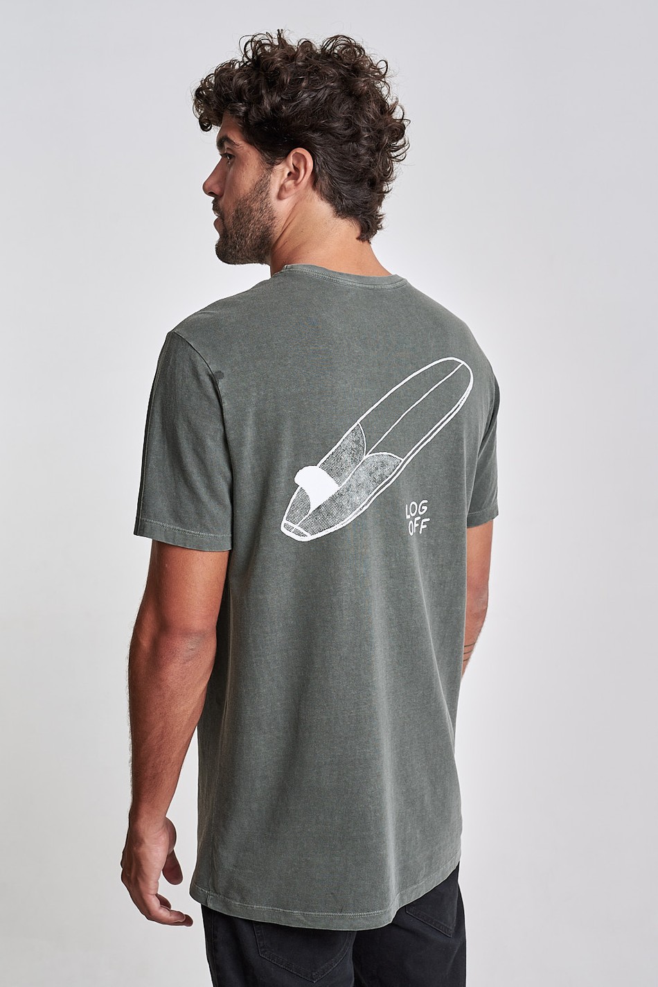 Camiseta Log Off Verde Floresta