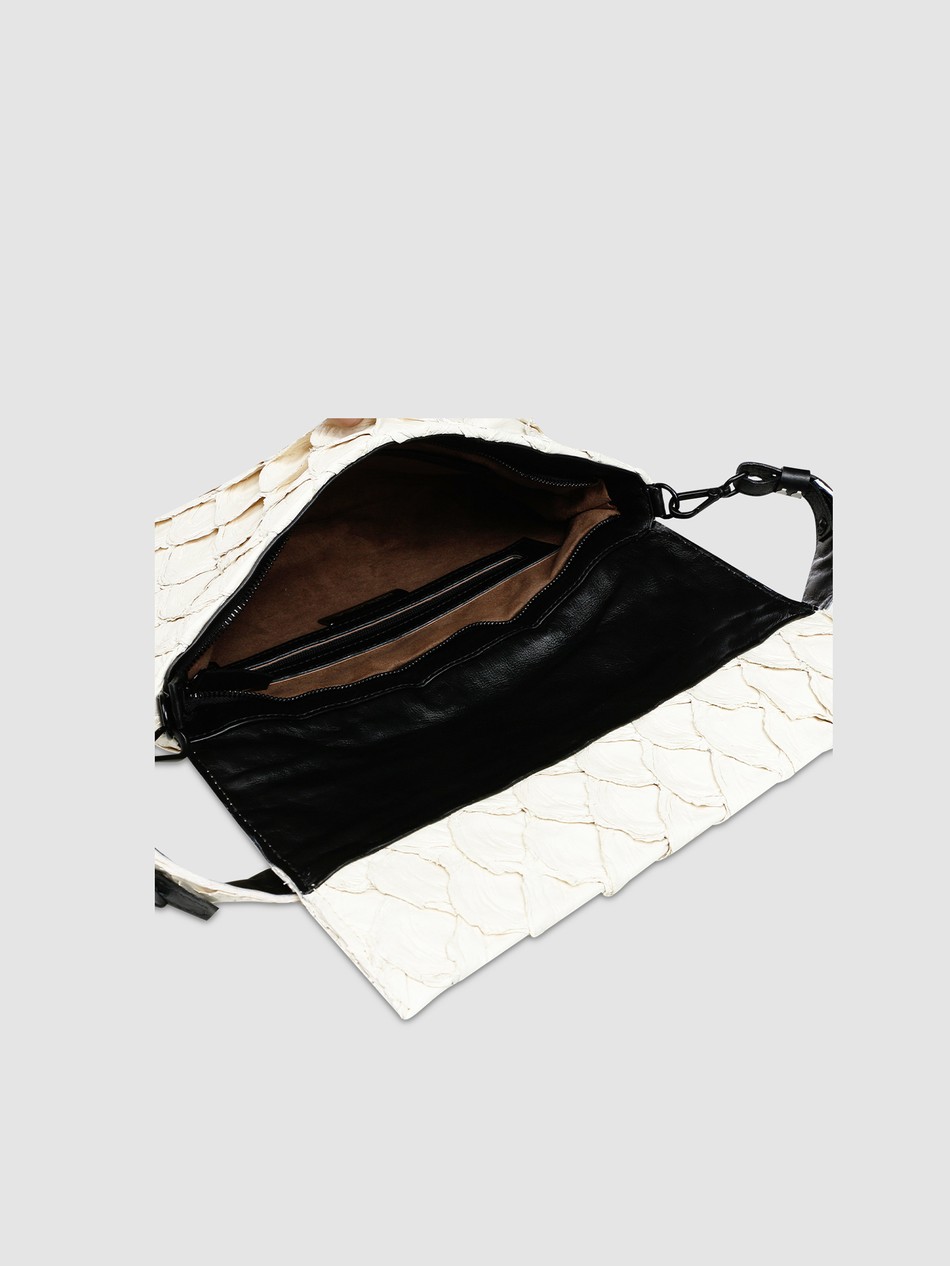 BOLSA MARAJÓ COURO PIRARUCU OFF WHITE