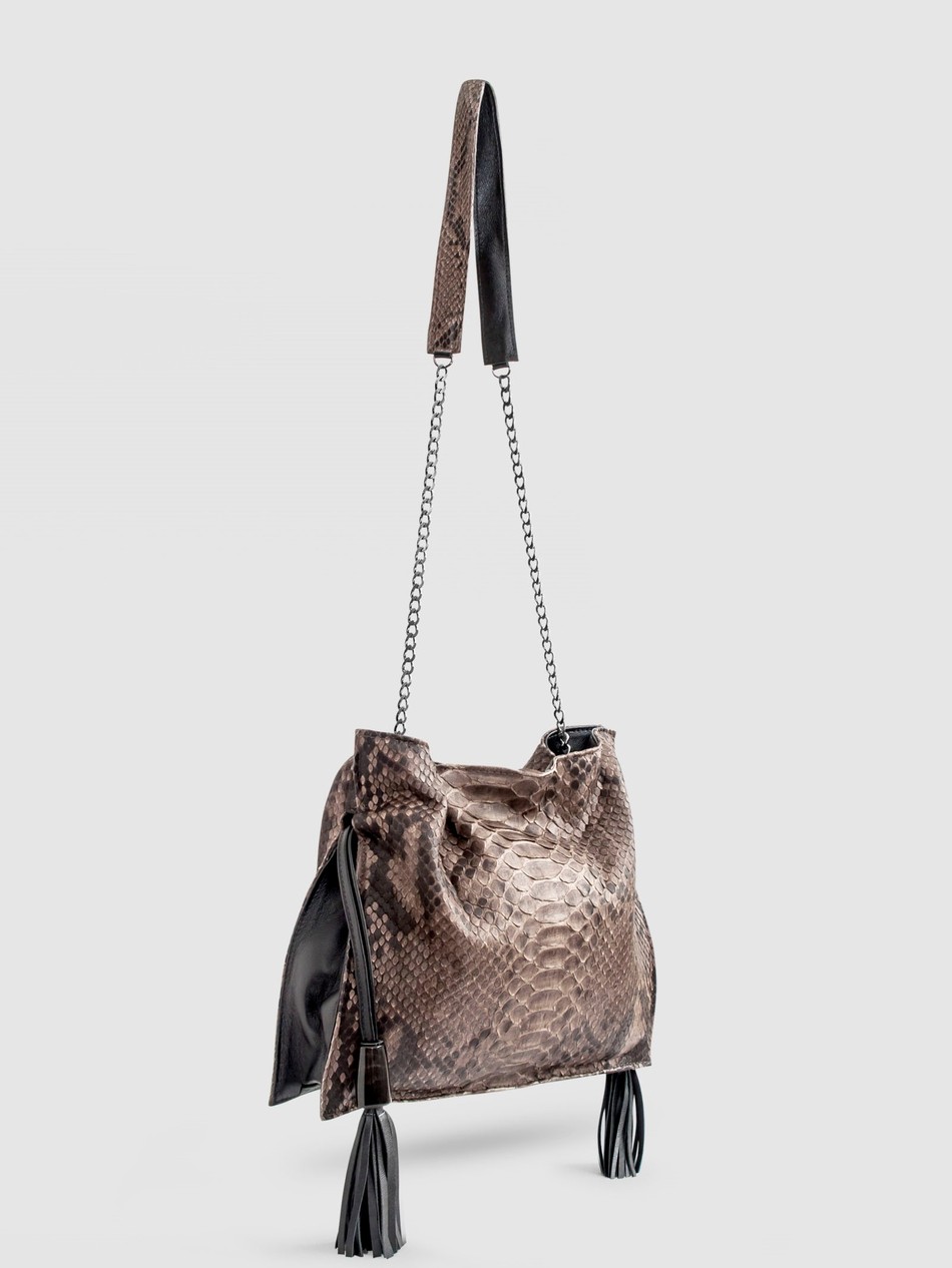 BOLSA MANACÁ COURO PYTHON FENDI